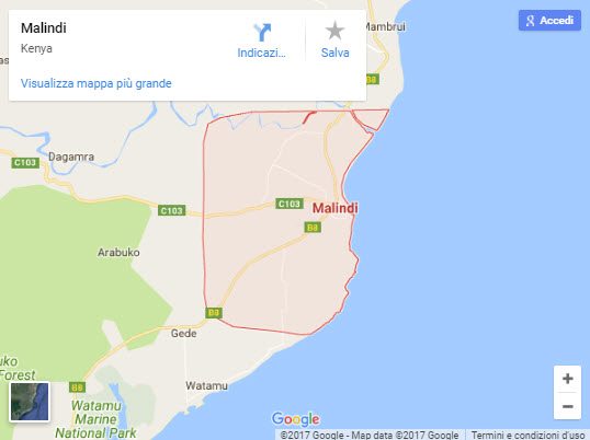 Map of Malindi
