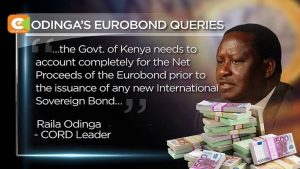Ottobre 2016. Raila Odinga chiede al governo di spiegare come sono stati spesi più di 200 miliardi di scellini in Eurobond