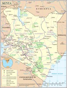 Kenya-Mappa politica